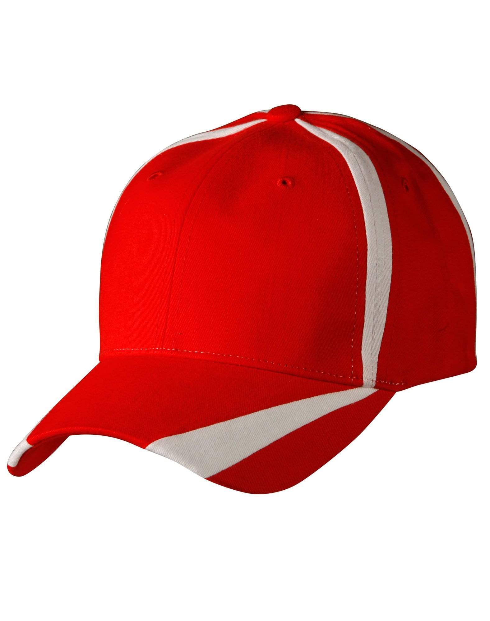 Winning Spirit Active Wear Red/White / One size Peak & Crown Contrast Cap Ch81